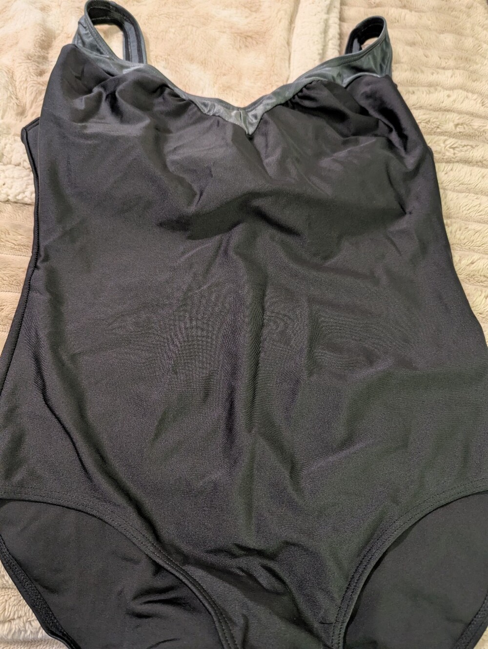 Classic Black One-Piece Swimsuit - Sleek Supportive Design